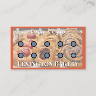 Bakkerij ponskaart | Rode Pastry Loyalty Card Visitekaartje