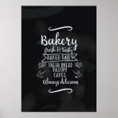 Bakkerij poster in vintage stijl op krijtbord (Voorkant)