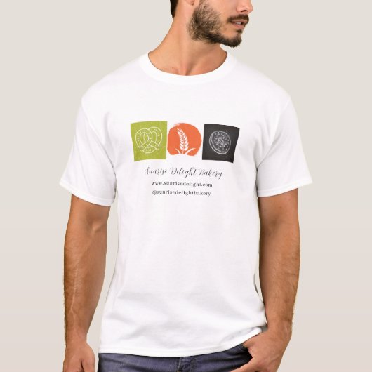 Bakkerij Pretzel Tarwe Donut Chef T-shirt (Voorkant)