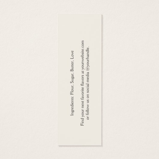 Bakkerij Prijs Label Mini Visitekaartjes (Achterkant)