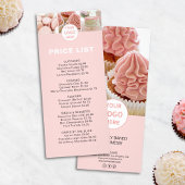 Bakkerij Prijs Lijst Menu Custom Logo Pink