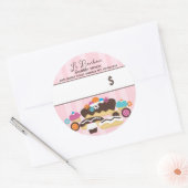 Bakkerij prijs verpakking snoep baken gebak chef ronde sticker (Envelop)