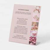 Bakkerij prijslijst Aangepaste foto Reclamebord Met Voetstuk (Voorkant)