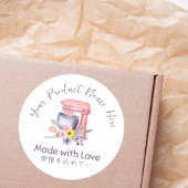 Bakkerij Product Label Baking Utensil Roze Mixer