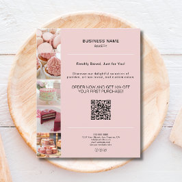 Bakkerij Promotie Foto QR Roze Flyer