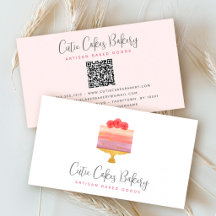 Bakkerij QR Code Cake Roze Paars Gebak Chef Modern