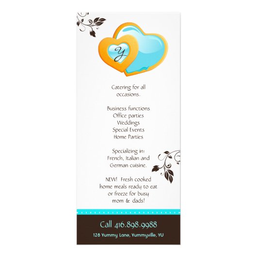 Bakkerij Rack Kaart Cupcake Blue Chocolate Brown (Achterkant)