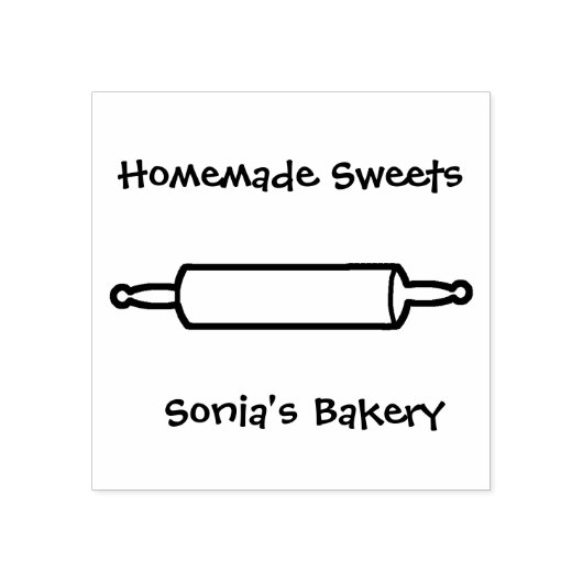 Bakkerij Rolling Pin Art Stamp Rubberstempel (Afrduk)