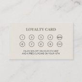 Bakkerij Rolling Pin Business Reward Klantenkaartje (Achterkant)