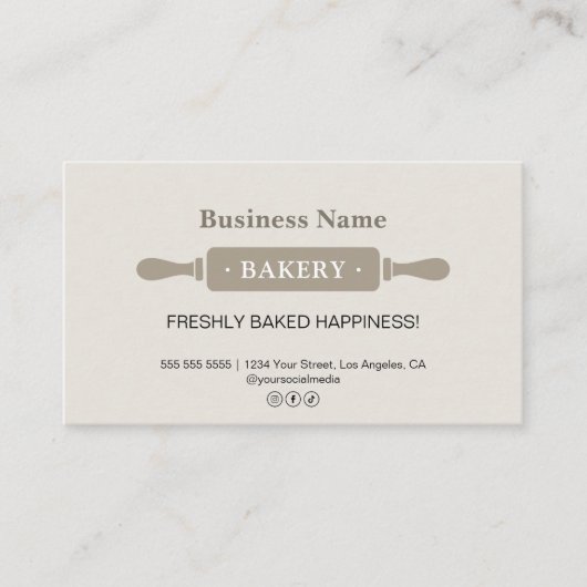 Bakkerij Rolling Pin Business Reward Klantenkaartje (Voorkant)