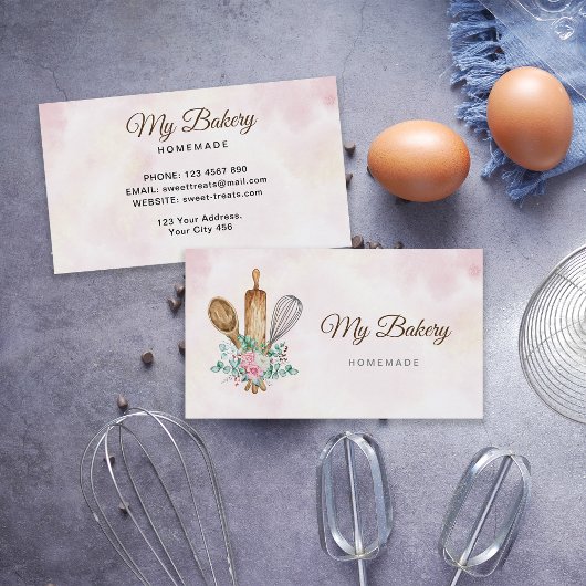 Bakkerij Rolling Pin Logo Visitekaartje
