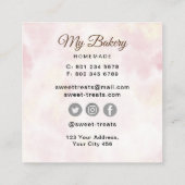 Bakkerij Rolling Pin Vierkante Visitekaartje (Achterkant)
