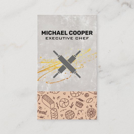 bakkerij | Rolspelden | banketillustraties Visitekaartje (Voorkant)