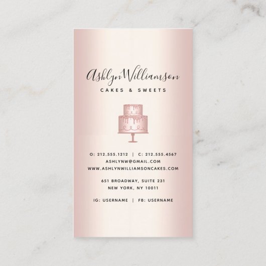 Bakkerij Roos Glitter Drift Deeg Chef Visitekaartje (Achterkant)