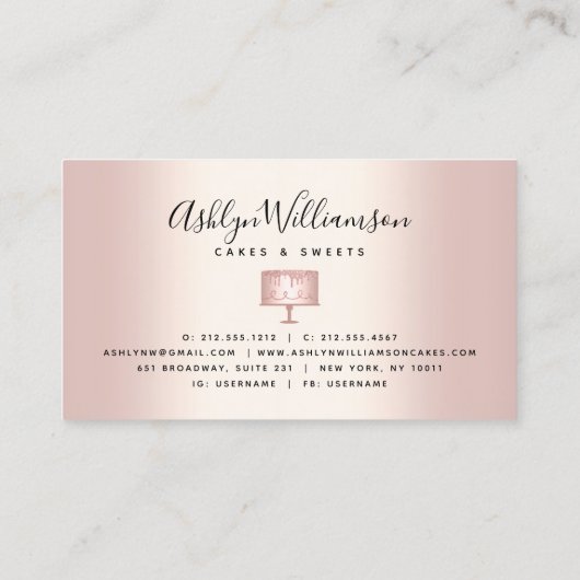 Bakkerij-Roos Glitter-schijven Visitekaartje (Achterkant)