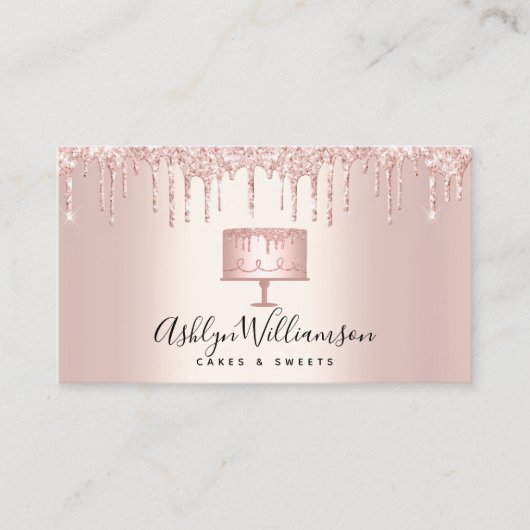 Bakkerij-Roos Glitter-schijven Visitekaartje (Voorkant)