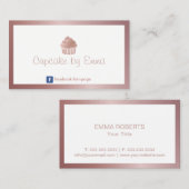 Bakkerij - Roos Gold Cupcake - Minimumformaat Visitekaartje (Voorkant / Achterkant)