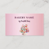 Bakkerij roze bakkerij gebak cupcakes QR code foto Visitekaartje (Voorkant)