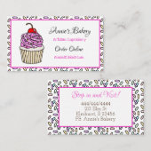 Bakkerij | Roze besproeide koepel Visitekaartje (Voorkant / Achterkant)