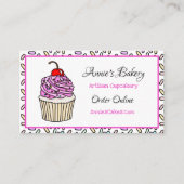 Bakkerij | Roze besproeide koepel Visitekaartje (Voorkant)