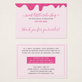 Bakkerij roze Bevroren Dank u Korting Bedrijfs Visitekaartje (Voorkant /achterkant)