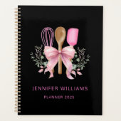 Bakkerij Roze Bow Utensils Modern Planner Notitieb (Voorkant)