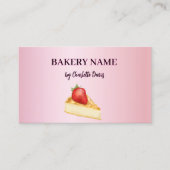 Bakkerij roze cake bakkerij gebak QR code foto Visitekaartje (Voorkant)