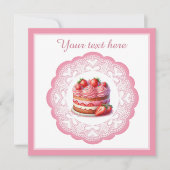 Bakkerij roze cake opening voor elk doel bedrijf kaart (Voorkant)