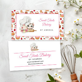 Bakkerij Roze Chef Kitten Visitekaartje