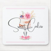 Bakkerij Roze Elegant Waterverf Muismat (Voorkant)