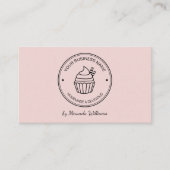 Bakkerij Roze je eigen Logo QR Social Media Visitekaartje (Voorkant)