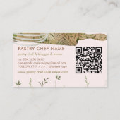 Bakkerij Roze QR Pastry Chef Catering Cake Maker Visitekaartje (Achterkant)