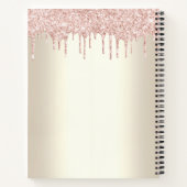 Bakkerij Roze Taart Dessert Glitter Drips Chef Gol Notitieboek (Achterkant)