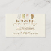 Bakkerij Rustieke taart decoratie Ivoor Visitekaartje (Achterkant)