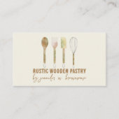 Bakkerij Rustieke taart decoratie Ivoor Visitekaartje (Voorkant)