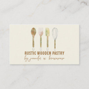 Bakkerij Rustieke taart decoratie Ivoor Visitekaartje