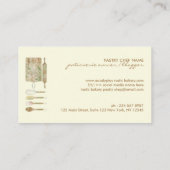 Bakkerij Rustisch Floral, schattige kok vanille be Visitekaartje (Achterkant)