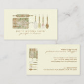 Bakkerij Rustisch Floral, schattige kok vanille be Visitekaartje (Voorkant / Achterkant)