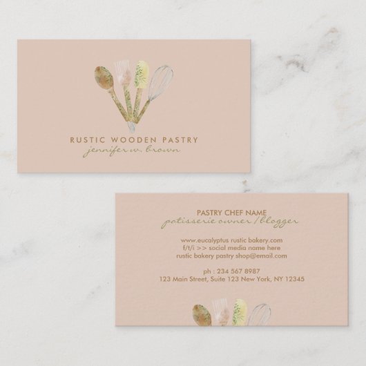 Bakkerij Rustische "spoon" whisky Visitekaartje (Voorkant / Achterkant)