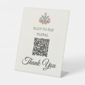 Bakkerij Scan om QR-code te betalen Reclamebord Met Voetstuk (Voorkant)