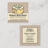 Bakkerij Schaak Catering Kaneel Roll Uniek Vierkante Visitekaartje (Voorkant / Achterkant)