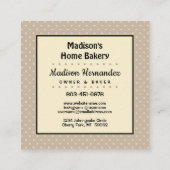 Bakkerij Schaak Catering Kaneel Roll Uniek Vierkante Visitekaartje (Achterkant)