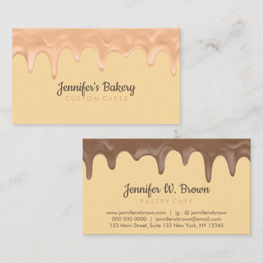 Bakkerij Schaak Gele kachels Schroem Drijven Visitekaartje (Voorkant / Achterkant)