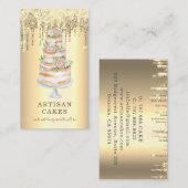 Bakkerij Schaak Glitter Drift Platinum Gold Visitekaartje (Voorkant / Achterkant)