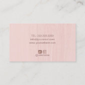 Bakkerij Schaak Goud Dekken Blush Roze Visitekaartje (Achterkant)