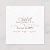 Bakkerij Schaak Roos Goudrietjes Sparkle Square Vierkante Visitekaartje (Achterkant)