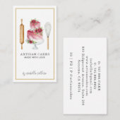 Bakkerij Schaak Waterverf Cake Baking Utiers Visitekaartje (Voorkant / Achterkant)