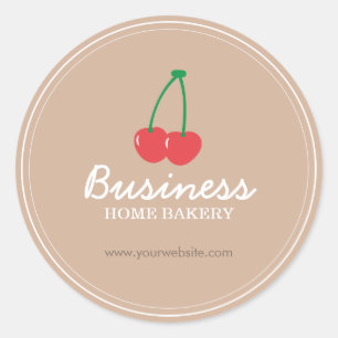 Bakkerij Schattige Sweet Cherry Baking Ronde Sticker