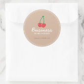 Bakkerij Schattige Sweet Cherry Baking Ronde Sticker (Tas)