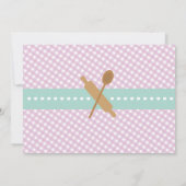 Bakkerij Schort Verjaardagsfeest Foto Mint Roze Ui Kaart (Achterkant)